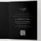 Elegant photo black wedding RSVP details QR code 