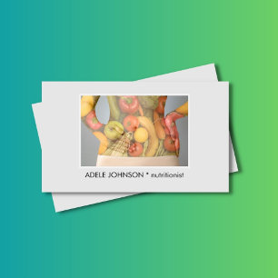 Elegant Photo Body Nutritionist Dietician Business Card