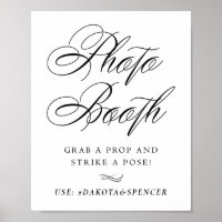 Elegant Photo Booth Strike a Pose | Black Script