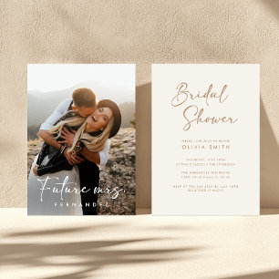 Elegant Photo Bridal Shower Invitation