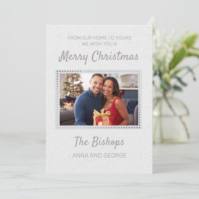 Elegant Photo Christmas Card (Standing Front)