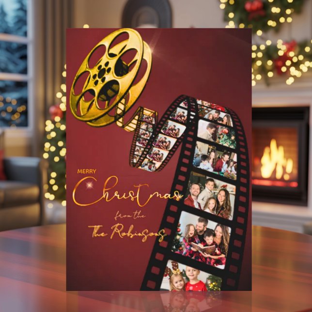 Elegant Photo Christmas Card for Movie Lovers (Creator Uploaded)