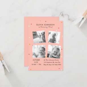 Elegant Photo Collage Birthday Party Invitation