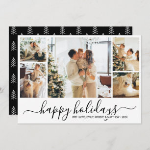 Elegant Photo Collage Christmas Holiday Card