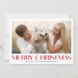 Elegant Photo Collage Christmas Simple  Holiday Card