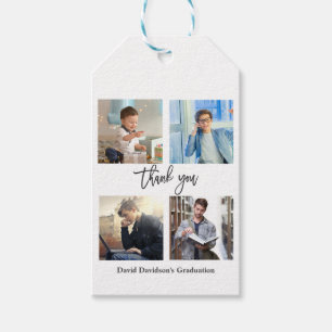Elegant Photo Collage Graduation Party Gift Tags