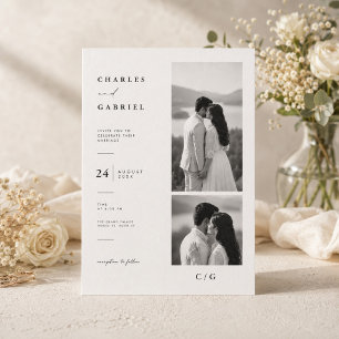 Elegant Photo Collage Wedding Invitation. Invitation
