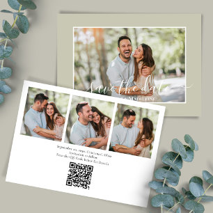 Elegant Photo Collage Wedding Save the Date Invitation