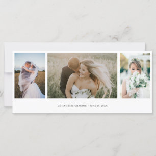Elegant Photo Collage Wedding Thank You