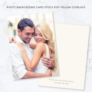 Elegant Photo Cream Background For Vellum Overlay Invitation