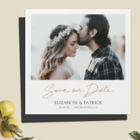 Elegant Photo Custom Save the Date Wedding