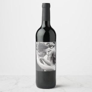 ELEGANT PHOTO CUSTOM WEDDING WINE LABEL