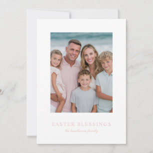 Elegant Photo Easter Blessings Holiday Card