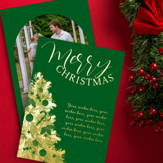 Elegant photo family calligraphy tree green gold