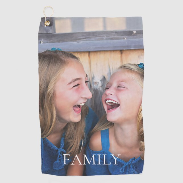 Elegant Photo Family Golf Towel (Front)