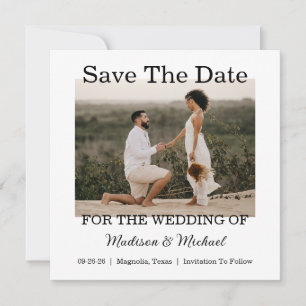 Elegant Photo Flat Wedding Save The Date Card