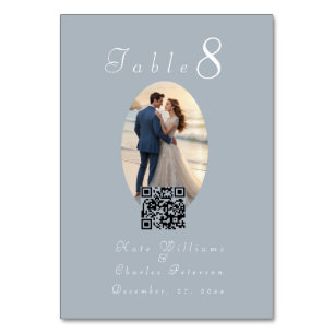 Elegant Photo frame Qr Code Table Card
