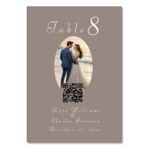 Elegant Photo frame Qr Code Table Card