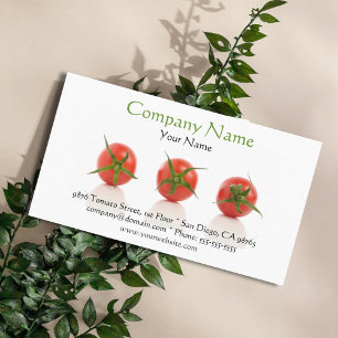 Elegant Photo Garden Tomato Business Card
