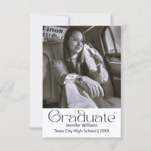 elegant photo graduation 2026 announcement card 