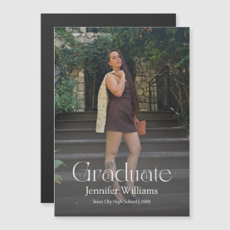 elegant photo graduation class of 2026  magnet