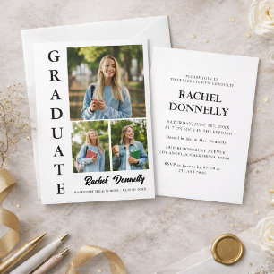 Elegant Photo Graduation Invitation