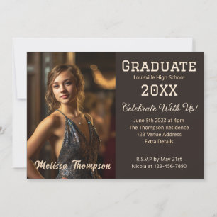 Elegant Photo Graduation Party Invitation