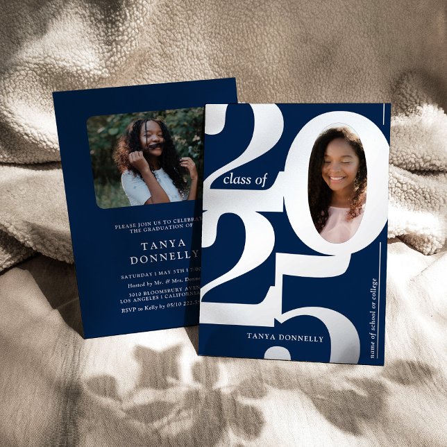 Elegant Photo Graduation Party Silver (Creator Uploaded)