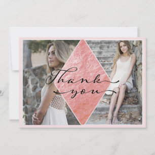 Elegant photo Graduation Thank You Card