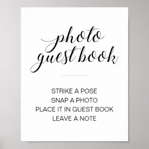 Elegant Photo Guest Book Wedding Sign