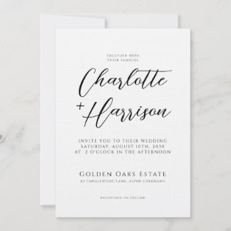 Elegant Photo Handwritten Script Wedding Invitation