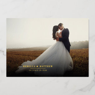 Elegant Photo Handwritten Wedding Thank You