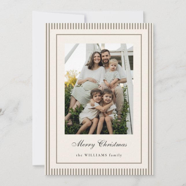 Elegant Photo Holiday Card (Front)