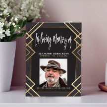 Elegant Photo In Loving Memory Funeral Program