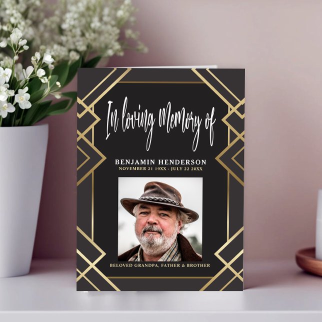 Elegant Photo In Loving Memory Funeral Program Programme (Creator Uploaded)