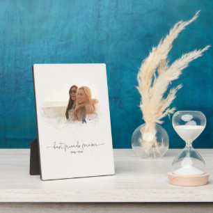 Elegant Photo Mask Best Friends Forever Quote Plaque