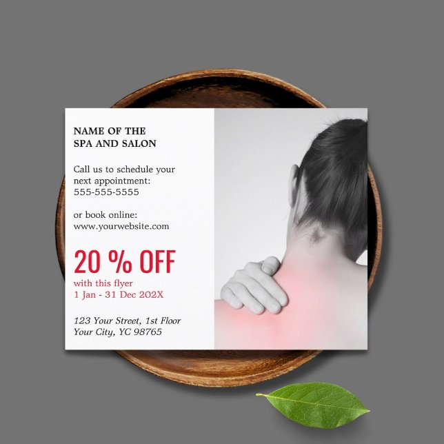 Elegant Photo Massage Therapist Discount Flyer (Creator Uploaded)