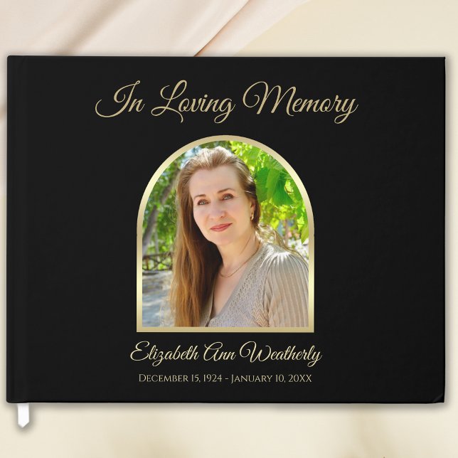 Elegant Photo Memorial or Funeral Guest Book (Creator Uploaded)