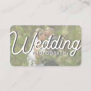 Elegant Photo Minimal Modern Wedding Photographer Business Card