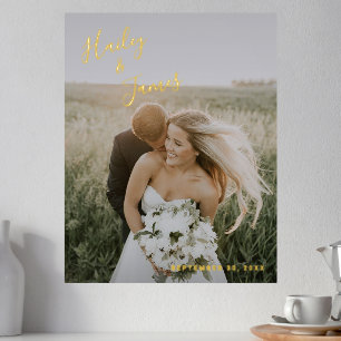 Elegant Photo Modern Wedding Foil Prints