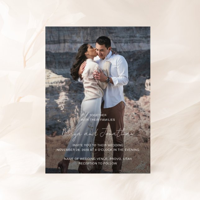 Elegant Photo Modern Wedding Invitation (Creator Uploaded)