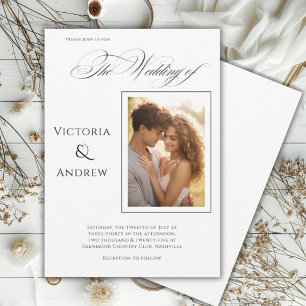 Elegant Photo Modern Wedding Invitation