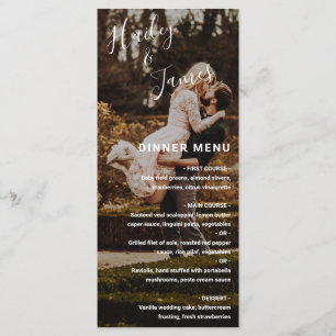 Elegant Photo Modern Wedding Menu