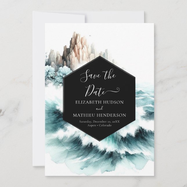Elegant Photo Nautical Wedding Save The Date (Front)
