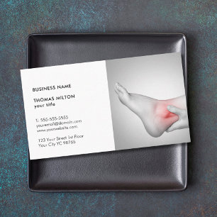 Elegant Photo of Woman's Ankle Doctor Business Card
