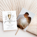 Elegant Photo Pearls & Prosecco Bridal Shower Invitation<br><div class="desc">Elegant Photo Pearls & Prosecco Bridal Shower Invitation</div>