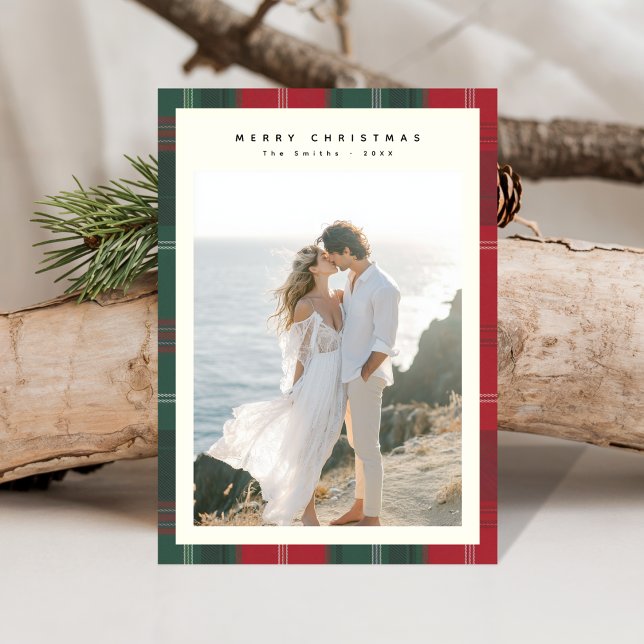Elegant Photo Plaid Christmas Cards (Creator Uploaded)