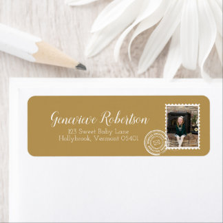 Elegant Photo Postage Stamp Delivery Address