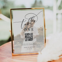 Elegant Photo QR Code Wedding Menu