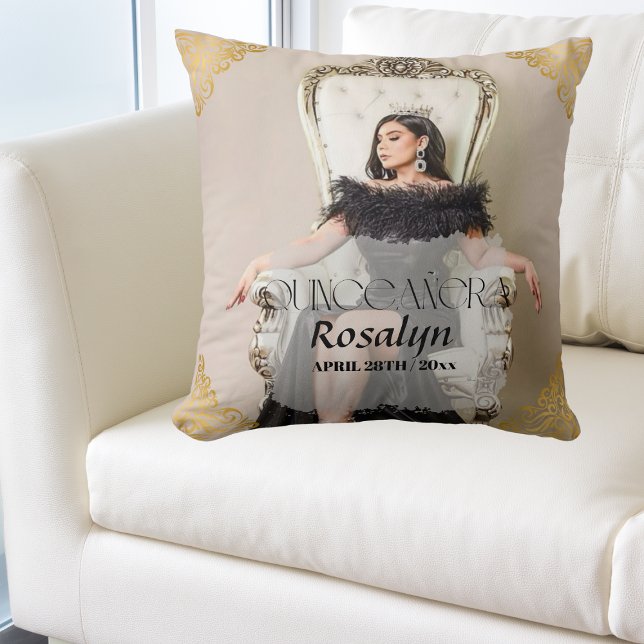Elegant Photo Quinceanera  Cushion (Creator Uploaded)